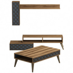 Conjunto de muebles de salón Planet calcedonia nogal Practica Hogar