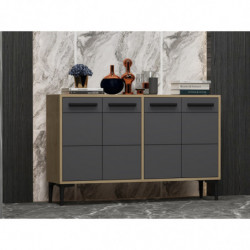 Mueble TV Stria Roble Zafiro Antracita Practica Hogar