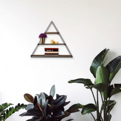 Estante de pared Hyacinth nogal negro Practica Hogar