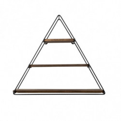 Estante de pared Hyacinth nogal negro Practica Hogar