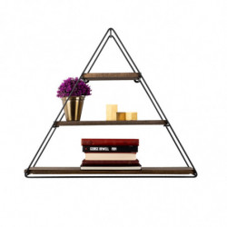 Estante de pared Hyacinth nogal negro Practica Hogar