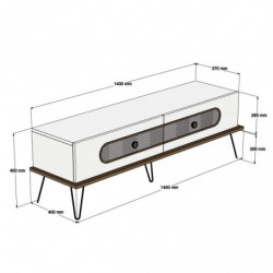 Conjunto de muebles de salón Ekol crema Practica Hogar