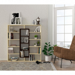 Librería Ample abedul wengué Practica Hogar