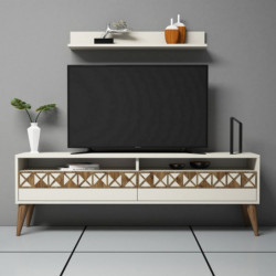 Mueble TV con estante Line crema Practica Hogar