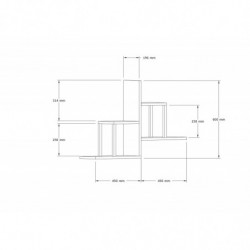 Estante de pared Diana antracita Practica Hogar
