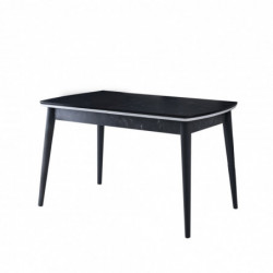 Mesa de comedor extensible Vega-1132 blanco negro Practica Hogar