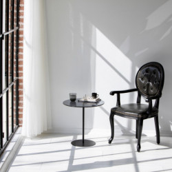 Mesa auxiliar Chill gris oscuro negro Practica Hogar