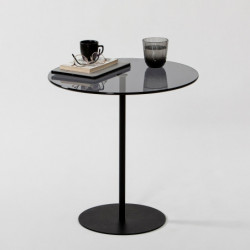 Mesa auxiliar Chill gris oscuro negro Practica Hogar