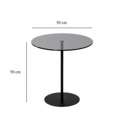Mesa auxiliar Chill gris oscuro negro Practica Hogar