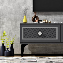 Mueble TV Arel Antracita Plata Practica Hogar