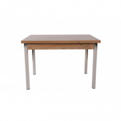 Mesa de comedor extensible Polo-1308 plata nogal Practica Hogar