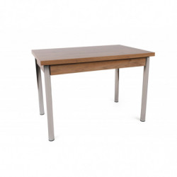 Mesa de comedor extensible Polo-1308 plata nogal Practica Hogar