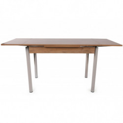 Mesa de comedor extensible Polo-1308 plata nogal Practica Hogar