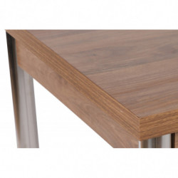 Mesa de comedor extensible Polo-1308 plata nogal Practica Hogar
