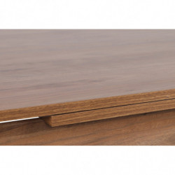 Mesa de comedor extensible Polo-1308 plata nogal Practica Hogar