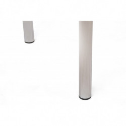 Mesa de comedor extensible Polo-1308 plata nogal Practica Hogar
