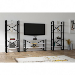 Mueble TV con estante Egzotik blanco Practica Hogar