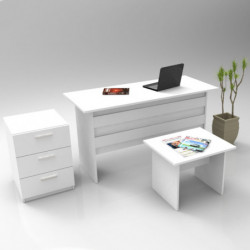 Conjunto de muebles de oficina VO9-W blanco Practica Hogar