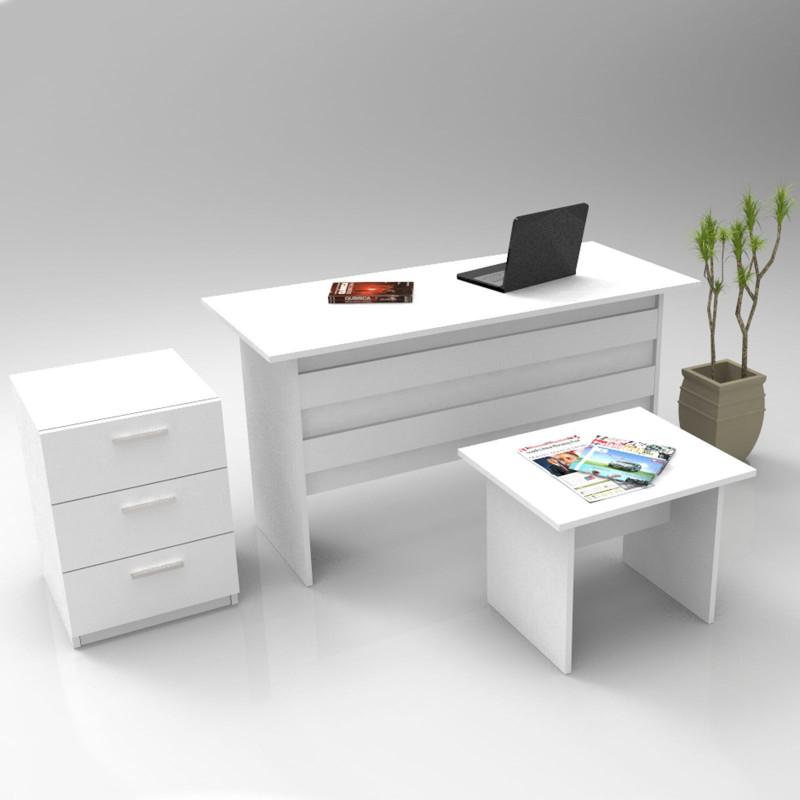 Conjunto de muebles de oficina VO9-W blanco Practica Hogar Conjunto de muebles de oficina VO9-W blanco Practica Hogar