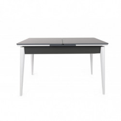 Mesa de comedor extensible Sigma-992 antracita blanco Practica Hogar