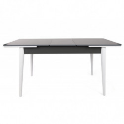 Mesa de comedor extensible Sigma-992 antracita blanco Practica Hogar