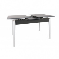 Mesa de comedor extensible Sigma-992 antracita blanco Practica Hogar