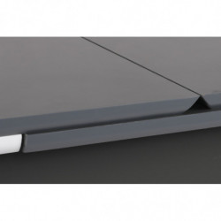Mesa de comedor extensible Sigma-992 antracita blanco Practica Hogar