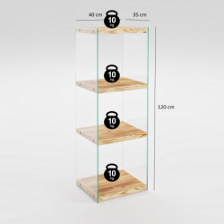 Librería Niagara R303 roble Practica Hogar