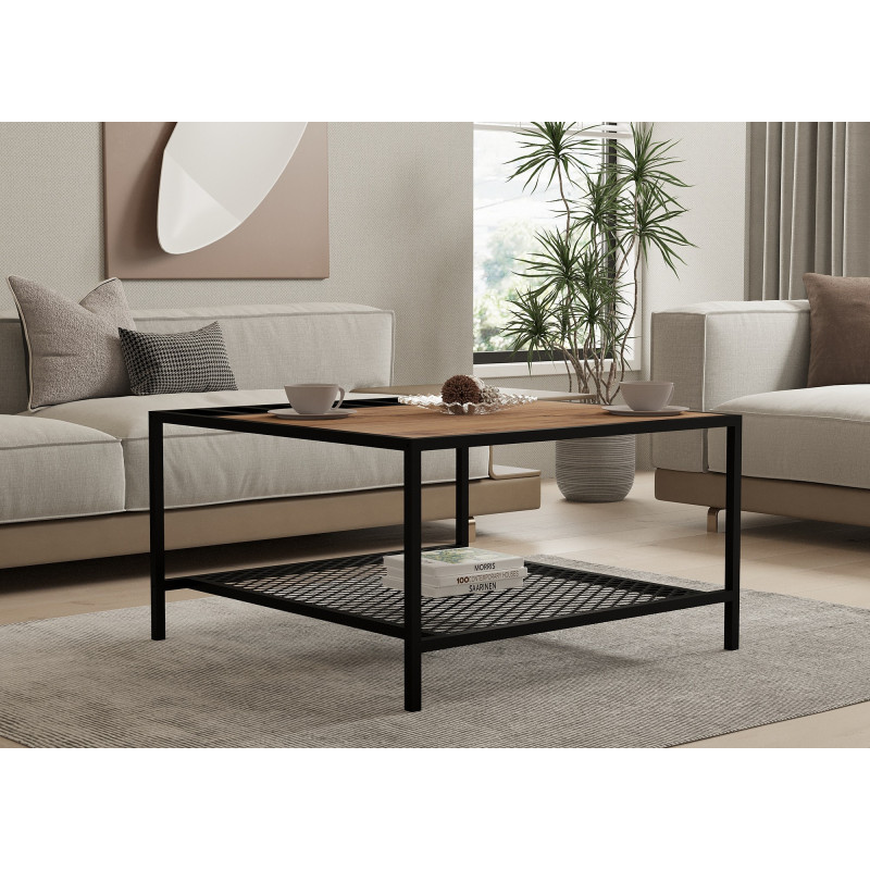 Mesa de centro Gomis pino atlántico negro Practica Hogar