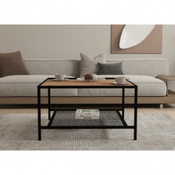 Mesa de centro Gomis pino atlántico negro Practica Hogar