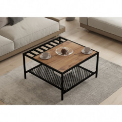 Mesa de centro Gomis pino atlántico negro Practica Hogar