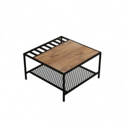 Mesa de centro Gomis pino atlántico negro Practica Hogar