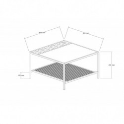 Mesa de centro Gomis pino atlántico negro Practica Hogar