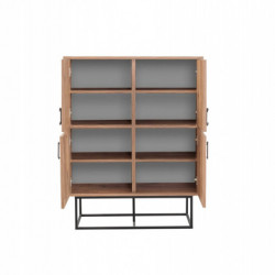 Mueble auxiliar Quantum Solo-Mosaic pino atlántico negro marrón Practica Hogar