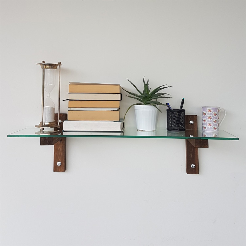 Estante de pared R100 nogal Practica Hogar Estante de pared R100 nogal Practica Hogar