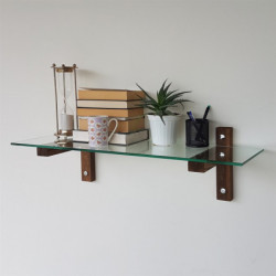 Estante de pared R100 nogal Practica Hogar
