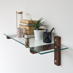 Estante de pared R100 nogal Practica Hogar