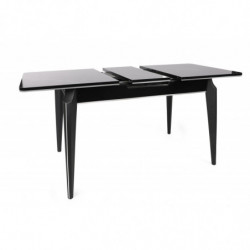 Mesa de comedor extensible Star 983 plateado negro Practica Hogar