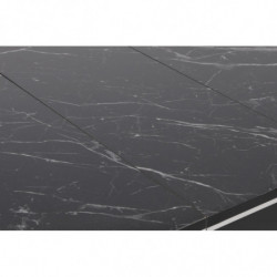 Mesa de comedor extensible Star 983 plateado negro Practica Hogar