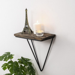 Estante de pared Phalaenopsis nogal oscuro negro Practica Hogar