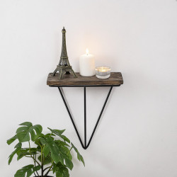 Estante de pared Phalaenopsis nogal oscuro negro Practica Hogar