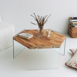 Mesa de centro Hexagon S304 roble Practica Hogar