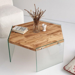 Mesa de centro Hexagon S304 roble Practica Hogar