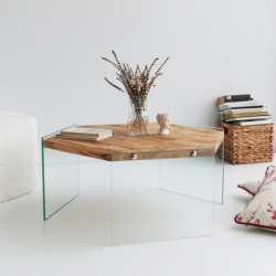 Mesa de centro Hexagon S304 roble Practica Hogar