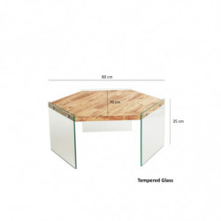 Mesa de centro Hexagon S304 roble Practica Hogar