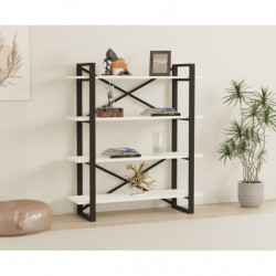 Librería Makro blanco negro Practica Hogar