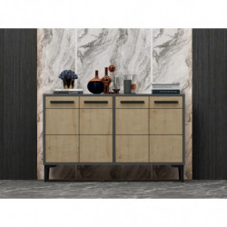 Mueble TV Stria Antracita Roble Zafiro Practica Hogar