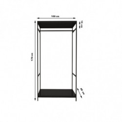 Armario Safran-L655 negro Practica Hogar