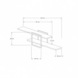 Estante de pared Mone blanco Practica Hogar