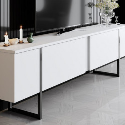 Conjunto de muebles de salón Luxe blanco negro Practica Hogar